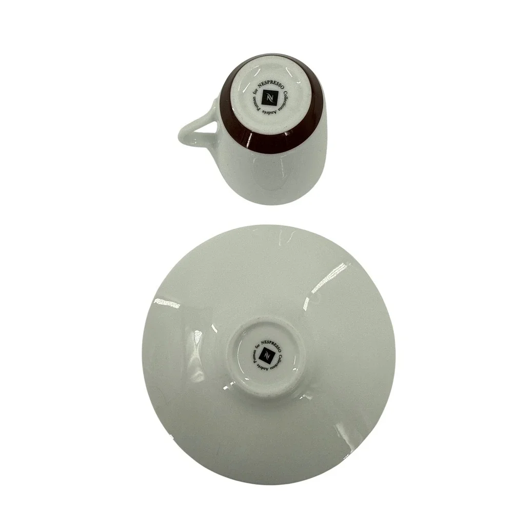 Nespresso Espresso Cups Set of 2 Unisex White Andree Putman Porcelain Coffee Set
